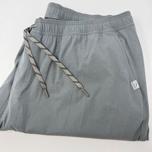 LL Bean Mens Multisport Pants Gray Elastic Waist Drawstring XXL 30" Inseam